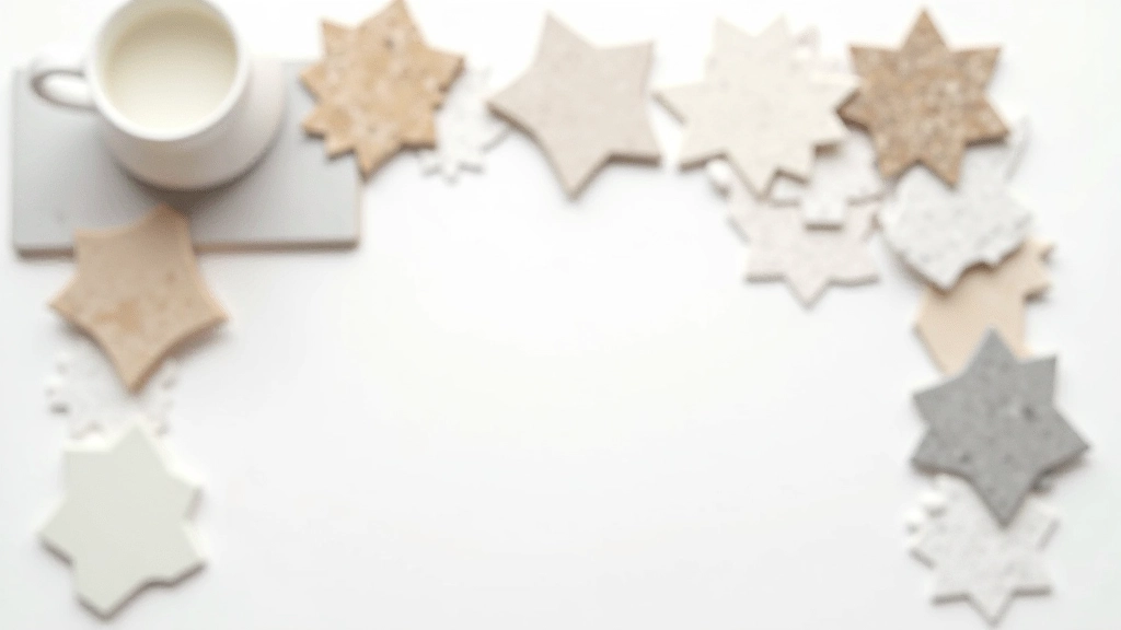 Collection of bathroom materials and finishes including moisture-resistant tiles, white subway tiles, natural stone, and waterproof paint samples