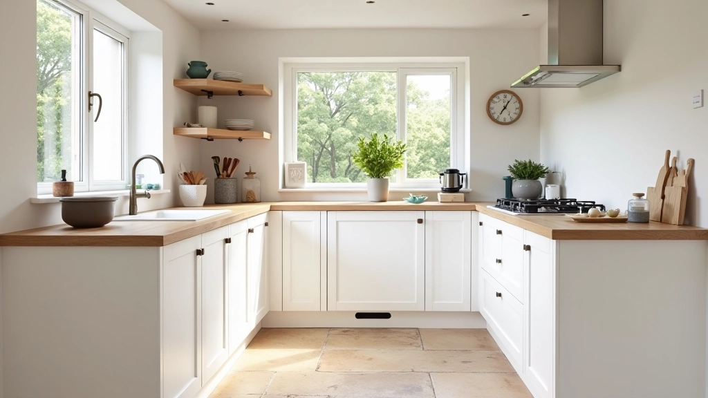 Modern kitchen renovation with white cabinetry and natural light